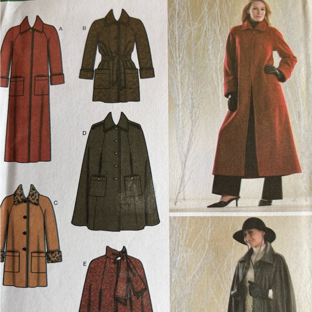 Plus Size Simplicity 3959 for a Lined Coat Jacket, Lined Cape sizes 16-24 UNCUT